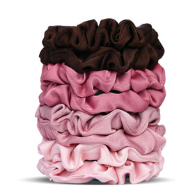 SEVEN STYLE Ultra-Petite Satin Scrunchies in use during sleep
