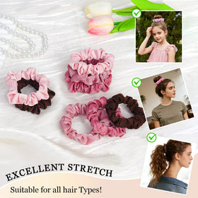 SEVEN STYLE Ultra-Petite Satin Scrunchies on a wrist