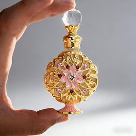 SEVENBEES Vintage perfume bottle in a travel bag