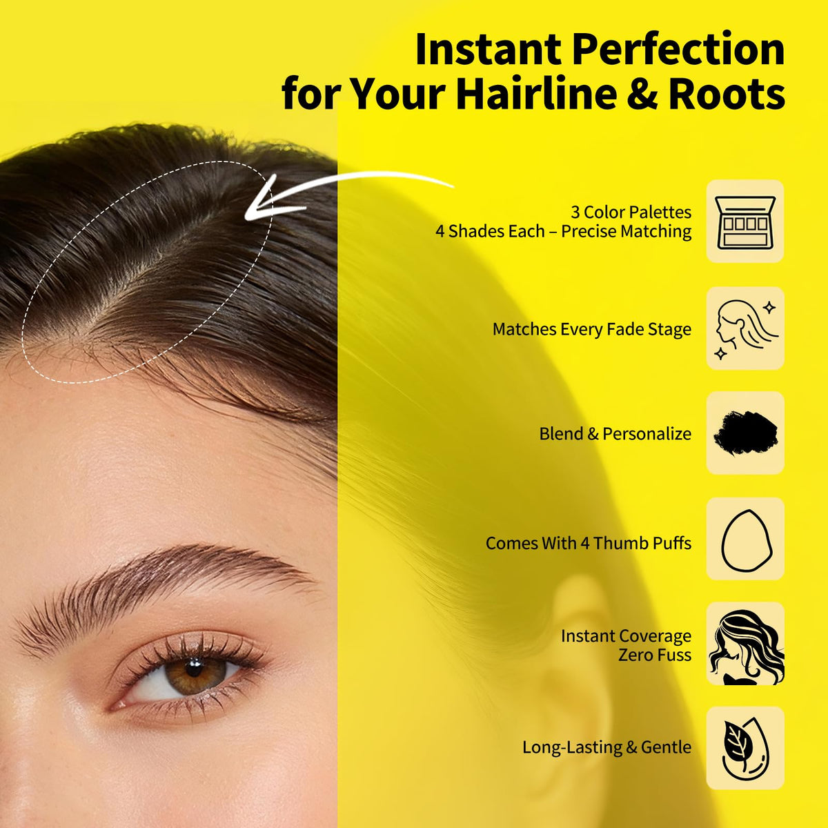 SEVICH dual-ended brush included with hairline powder