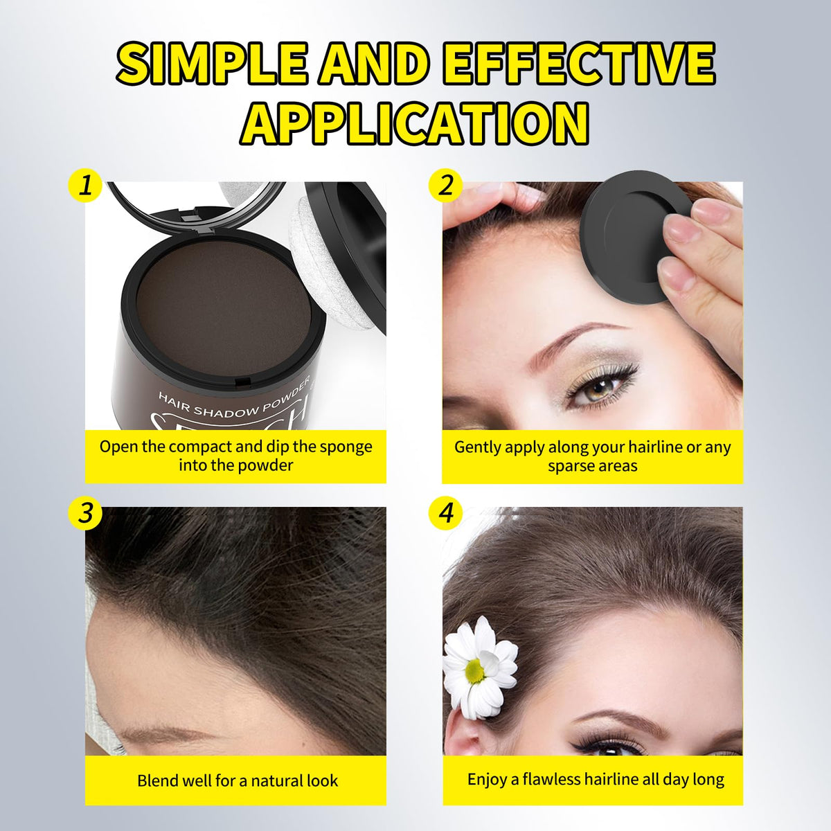 SEVICH Hairline Powder 10g angled brush close-up