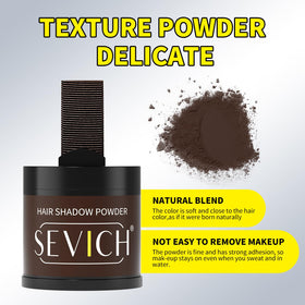SEVICH Hairline Powder 10g Dark Brown compact case with mirror