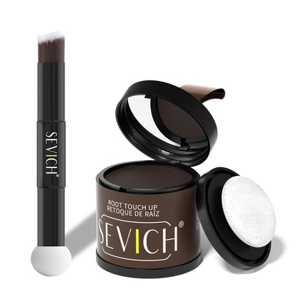 SEVICH Hairline Powder 10g Dark Brown front view with applicator