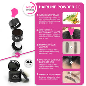 SEVICH Hairline Powder 2.0 Dark Brown application on hairline