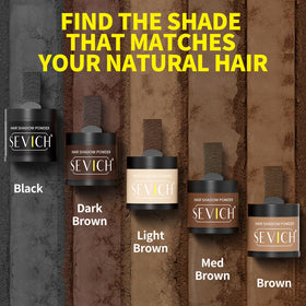 SEVICH Hairline Powder Light Brown 10g on a vanity table