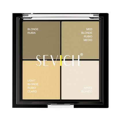 SEVICH Hairline Powder Palette Blonde Series front view with four shades
