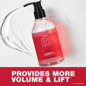 SexyHair Big Blow Dry Volumizing Gel 8.5 Fl Oz back view with ingredients