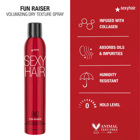 SexyHair Big Fun Raiser Volumizing Dry Texture Spray 8.5 Oz back view