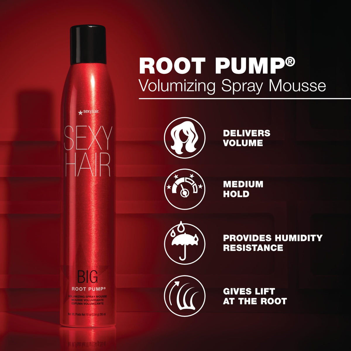 SexyHair Big Root Pump Mousse packaging side view