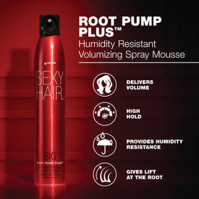 SexyHair Big Root Pump Plus Mousse side view with label