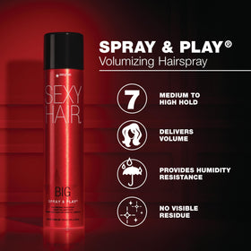 SexyHair Big Spray & Play Hairspray bottle side view