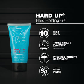 SexyHair Hard Up Gel applied on hair