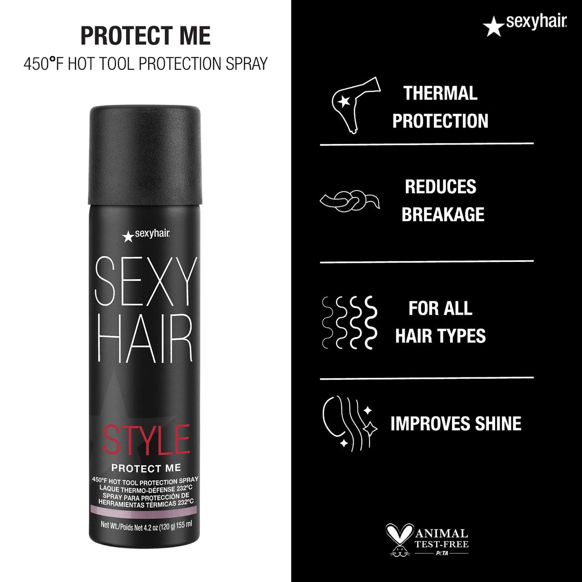 SexyHair Style Protect Me Hot Tool Protection Spray 4.2 Oz in lifestyle setting