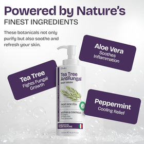 Shailee Antifungal Body Wash in a shower caddy