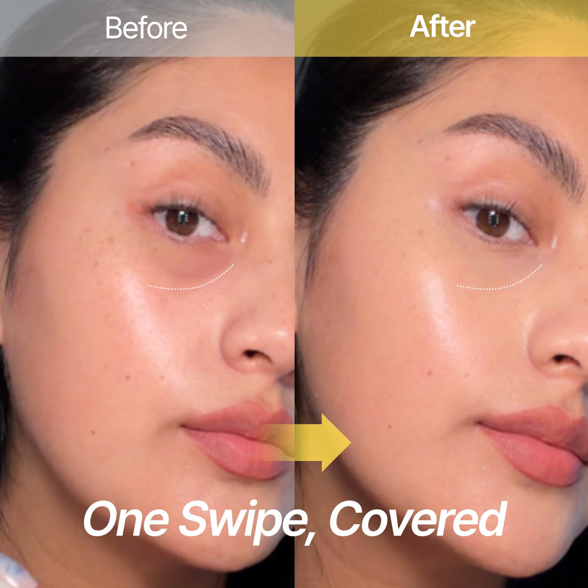 shaishaishai BANANA PDRN Conceal Hydrating Under Eye Cream application on skin