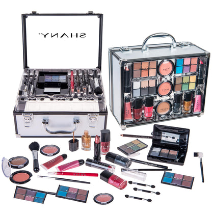 SHANY Carry All Trunk Makeup Set front view with storage case