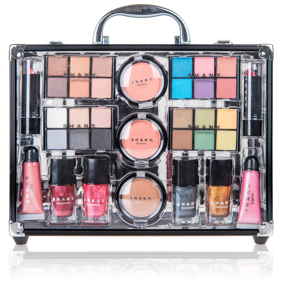 SHANY Carry All Trunk Makeup Set with blush and bronzer