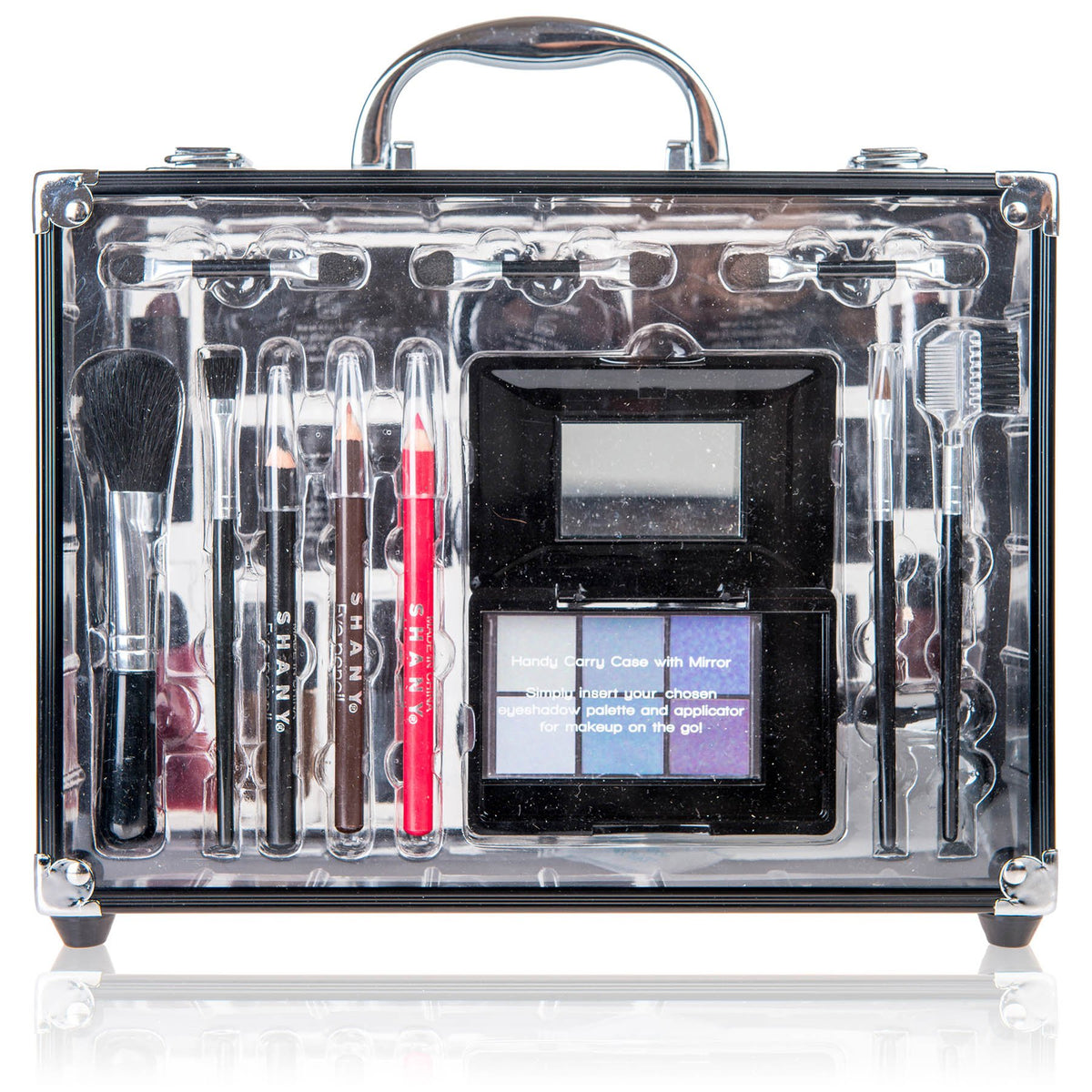 SHANY Carry All Trunk Makeup Set with dual-sided brushes