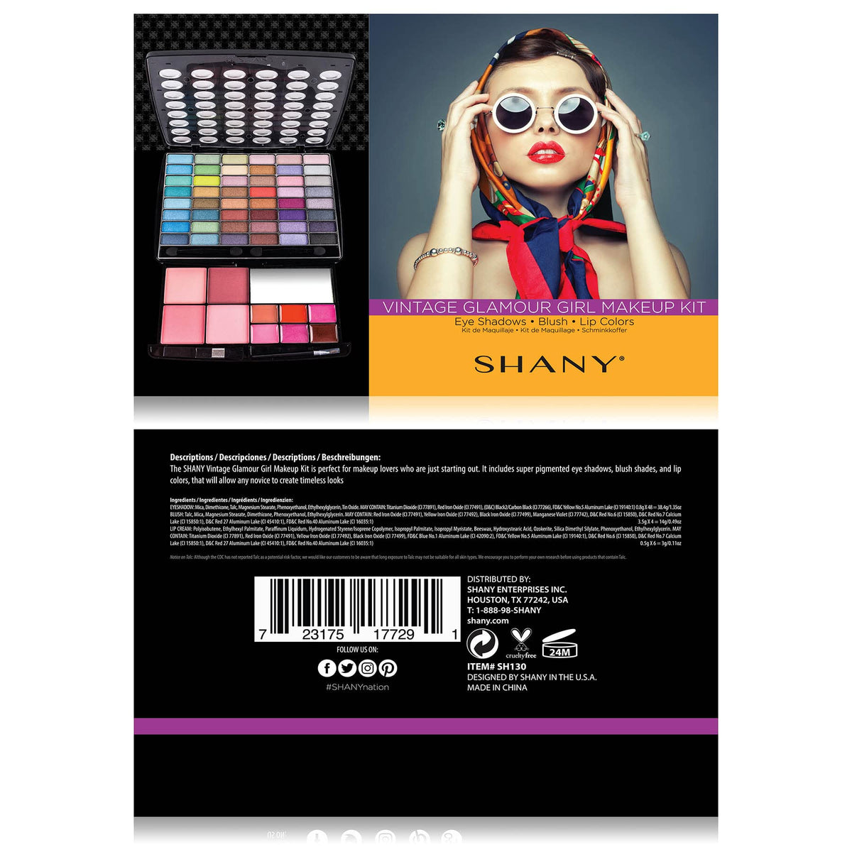 SHANY Glamour Girl Makeup Kit vintage packaging