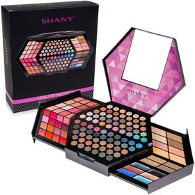 SHANY Haute Honey Makeup Set front view showing all compartments