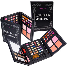 SHANY Luxe Book Makeup Set showcasing lip colours and blushes