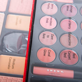 SHANY makeup kit showing 45 eyeshadow shades