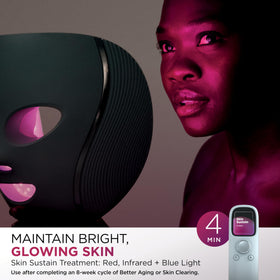 Shark CryoGlow LED Face Mask Blue Frost lifestyle scene