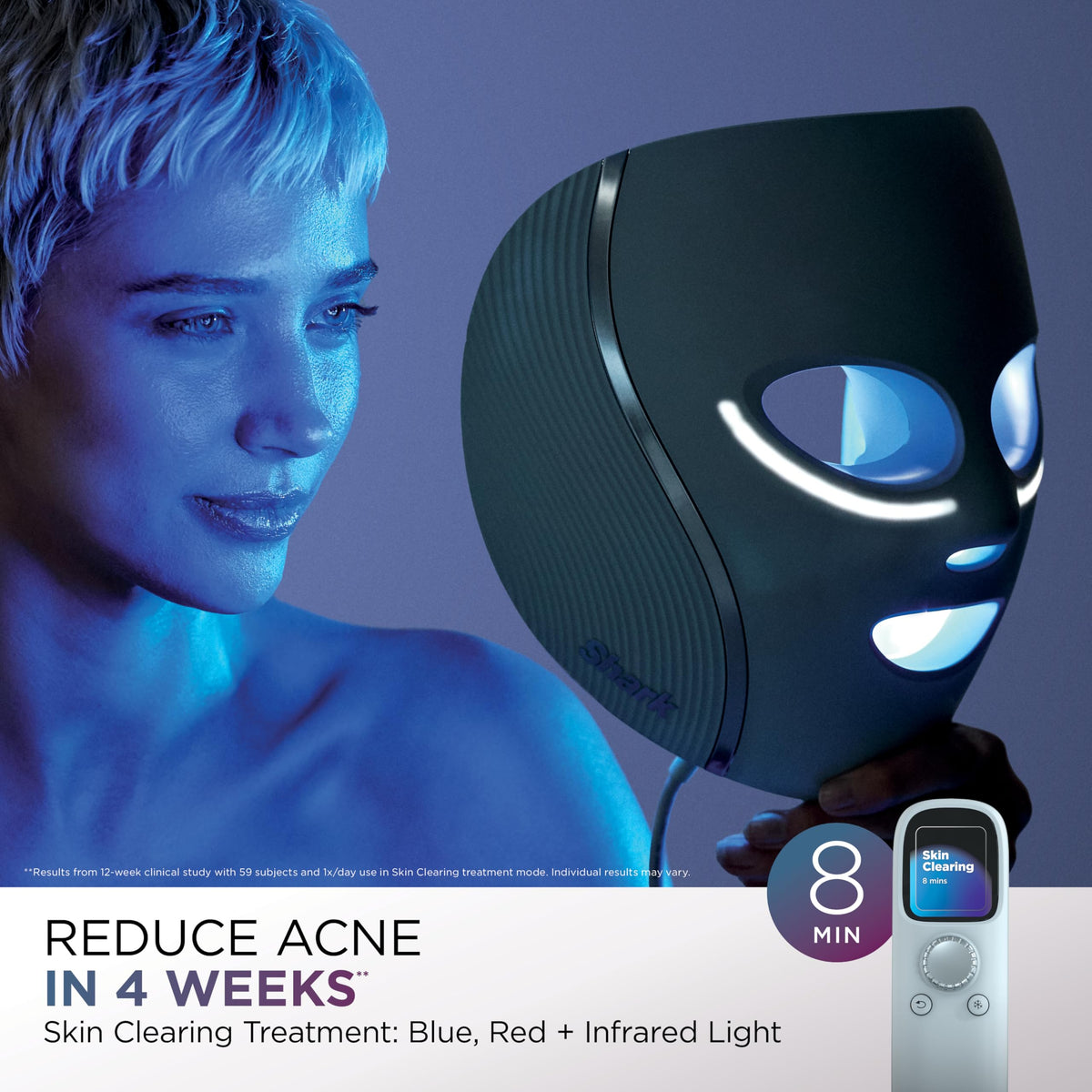 Shark CryoGlow LED Face Mask Blue Frost packaging