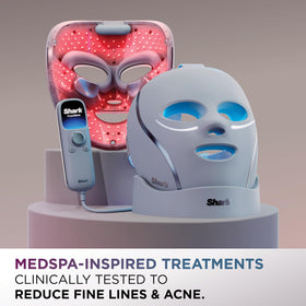 Shark CryoGlow LED Face Mask Blue Frost side view