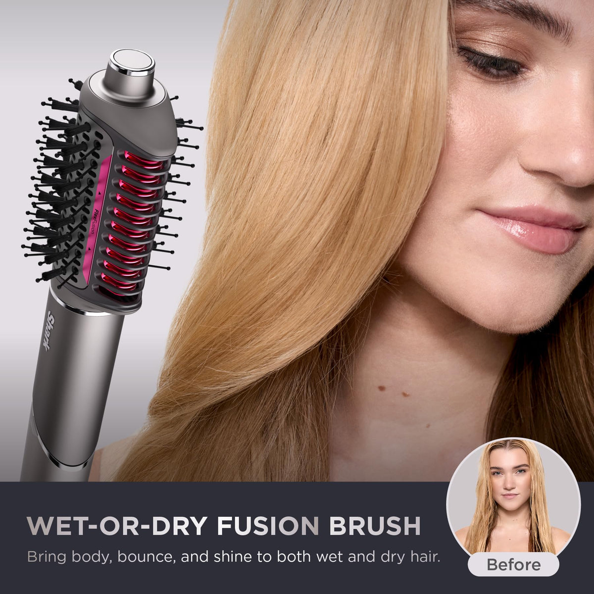 Shark FlexFusion Air Styler showing Scalp Shield feature