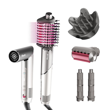 Shark FlexFusion Ceramic Air Styler front view in Metallic Mist
