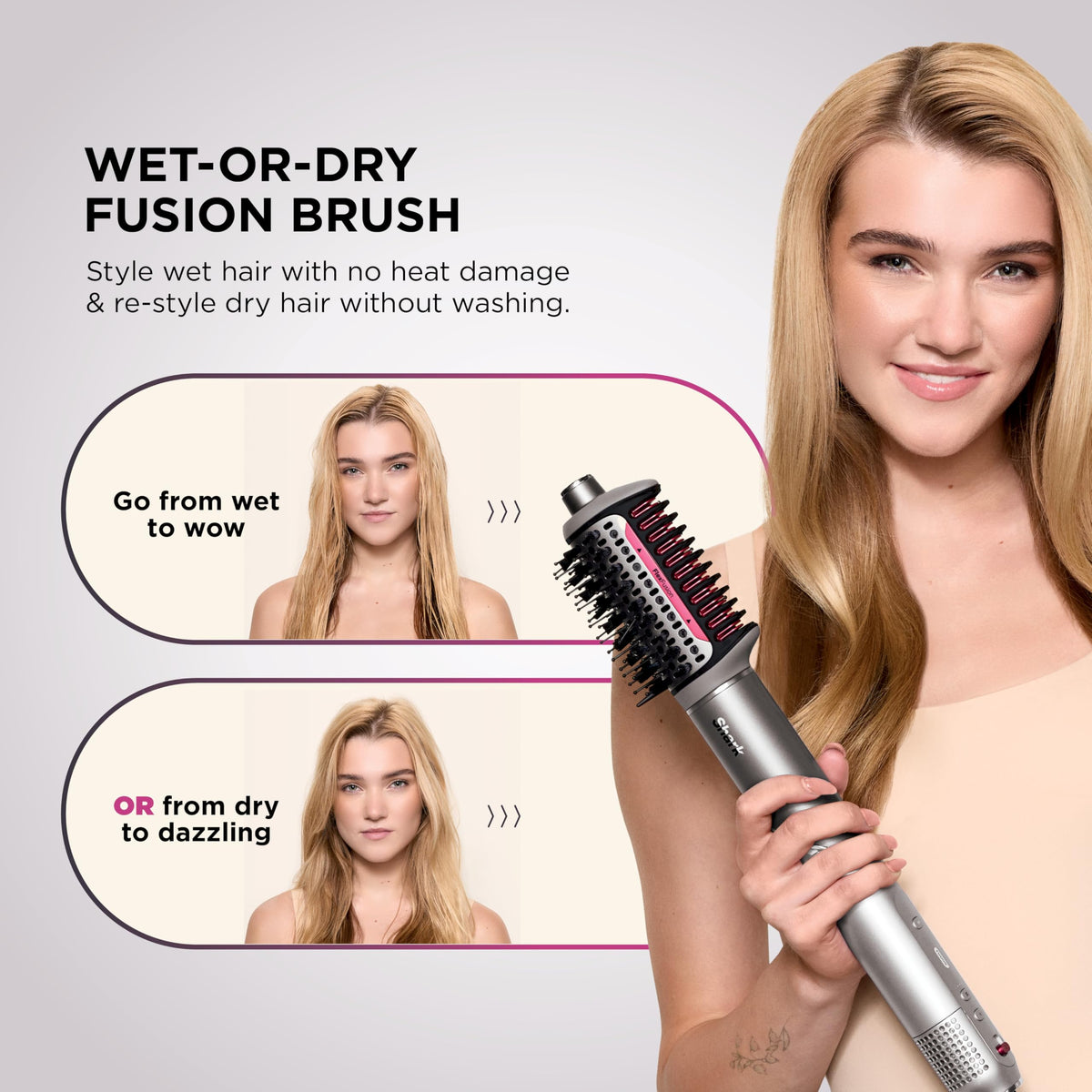 Shark FlexFusion Ceramic Air Styler side view showing controls