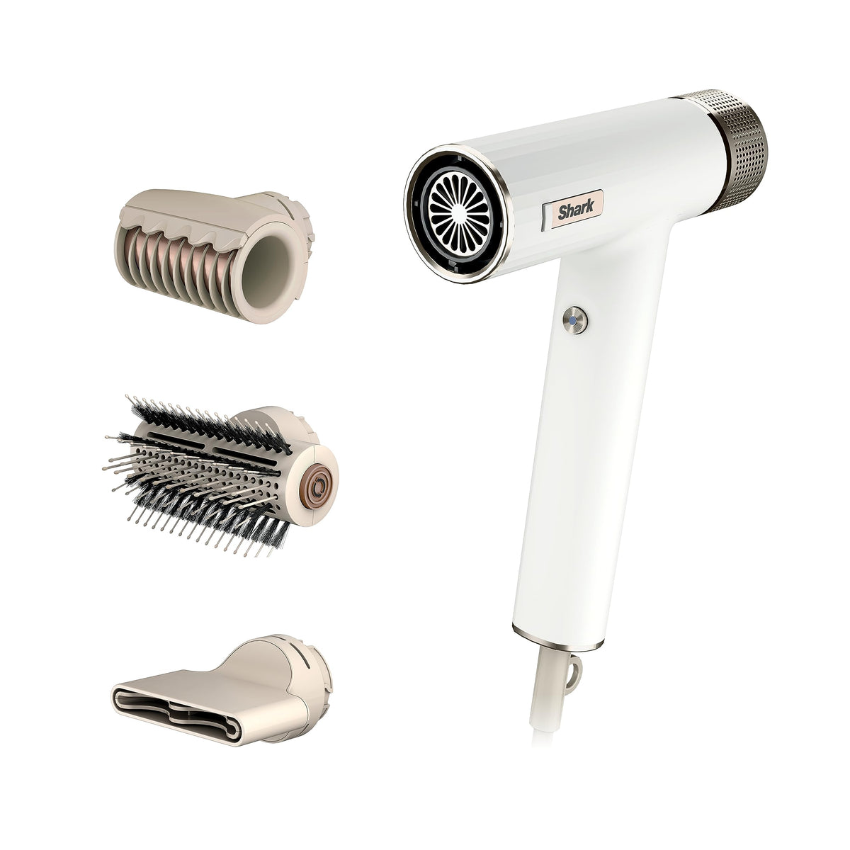 Shark SpeedStyle Hair Dryer front view with RapidGloss Finisher