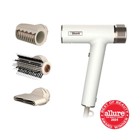 Shark SpeedStyle Hair Dryer side view showing styling attachments