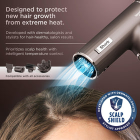 Shark SpeedStyle Pro Flex Hair Dryer showing high-velocity airflow