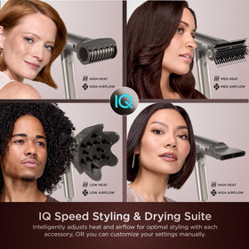 Shark SpeedStyle Pro Flex Hair Dryer with temperature control display