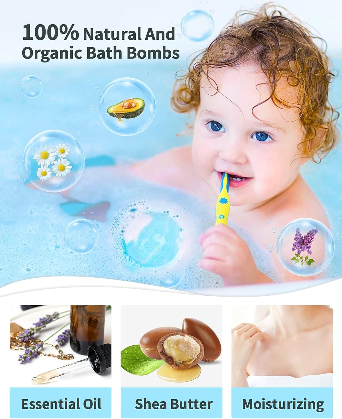 SHARLOVY bath bomb with rose scent
