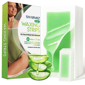 Sharmiz Wax Strips Hair Removal Kit packaging front view