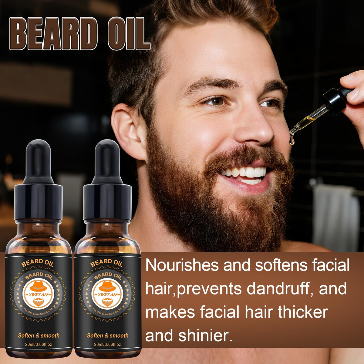 Sharp scissors for precise beard trimming in XIKEZAN kit
