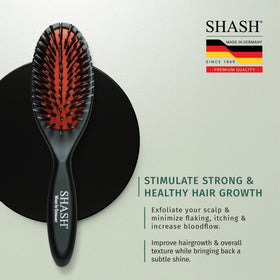 SHASH Brush in use on thick hair