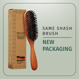 SHASH Classic German Boar Bristle Hair Brush side view