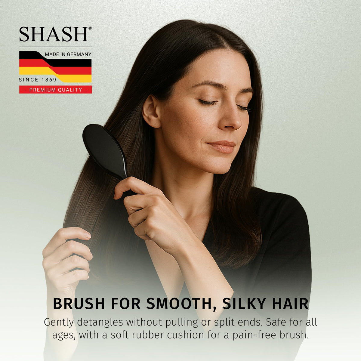 SHASH Nylon Boar Bristle Brush side view