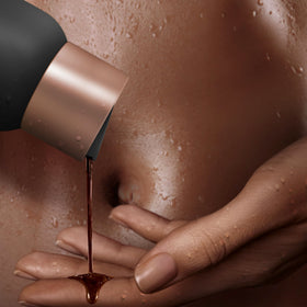 Shea Moisture African Black Soap Body Wash in a bathroom setting