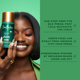 Shea Moisture Bond Repair Conditioner being applied to hair