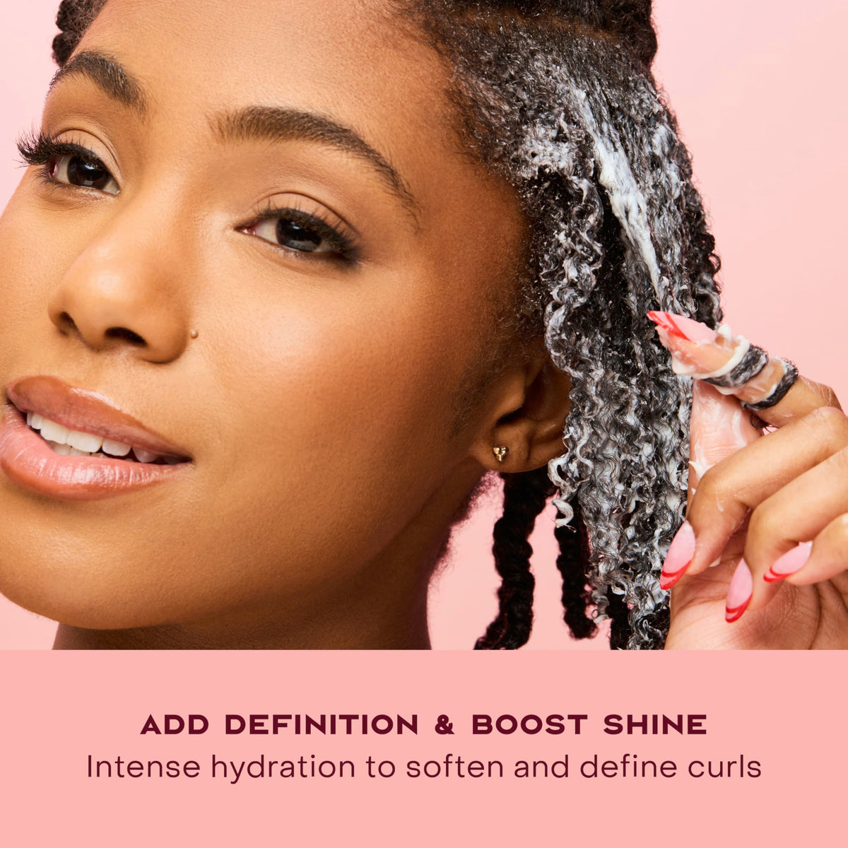 Shea Moisture Coconut & Hibiscus Cream with bouncy curls
