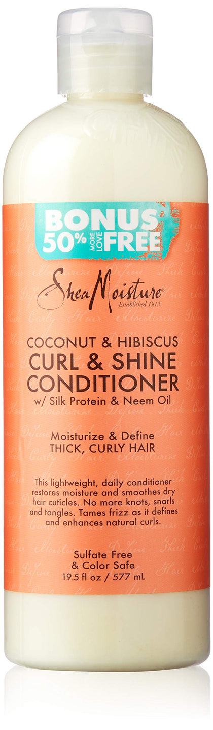 Shea Moisture Coconut & Hibiscus Curl & Shine Conditioner front view