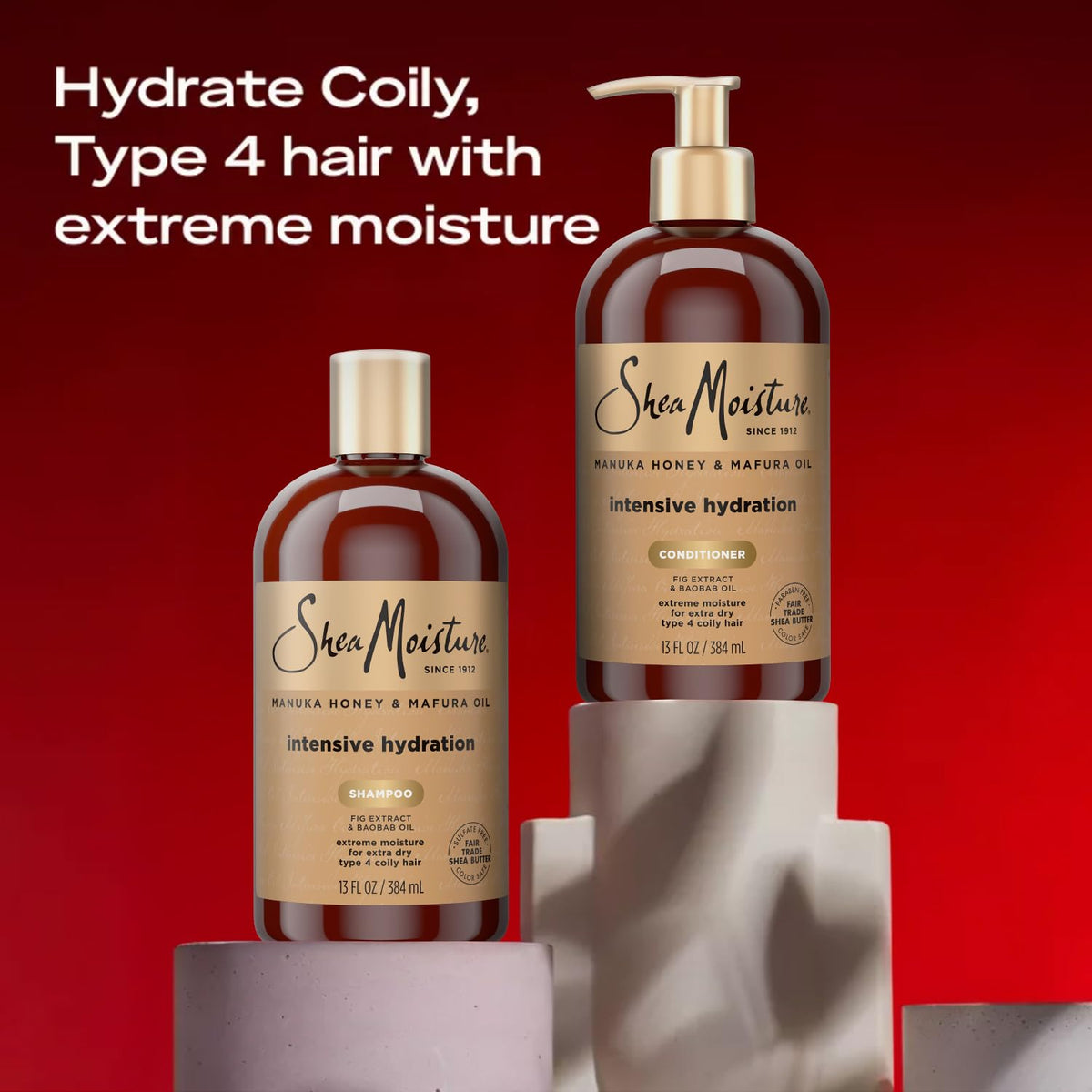 Shea Moisture Conditioner bottle with Mafura Oil