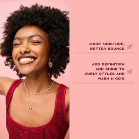Shea Moisture Curl & Style Milk 8 oz in use on damp hair