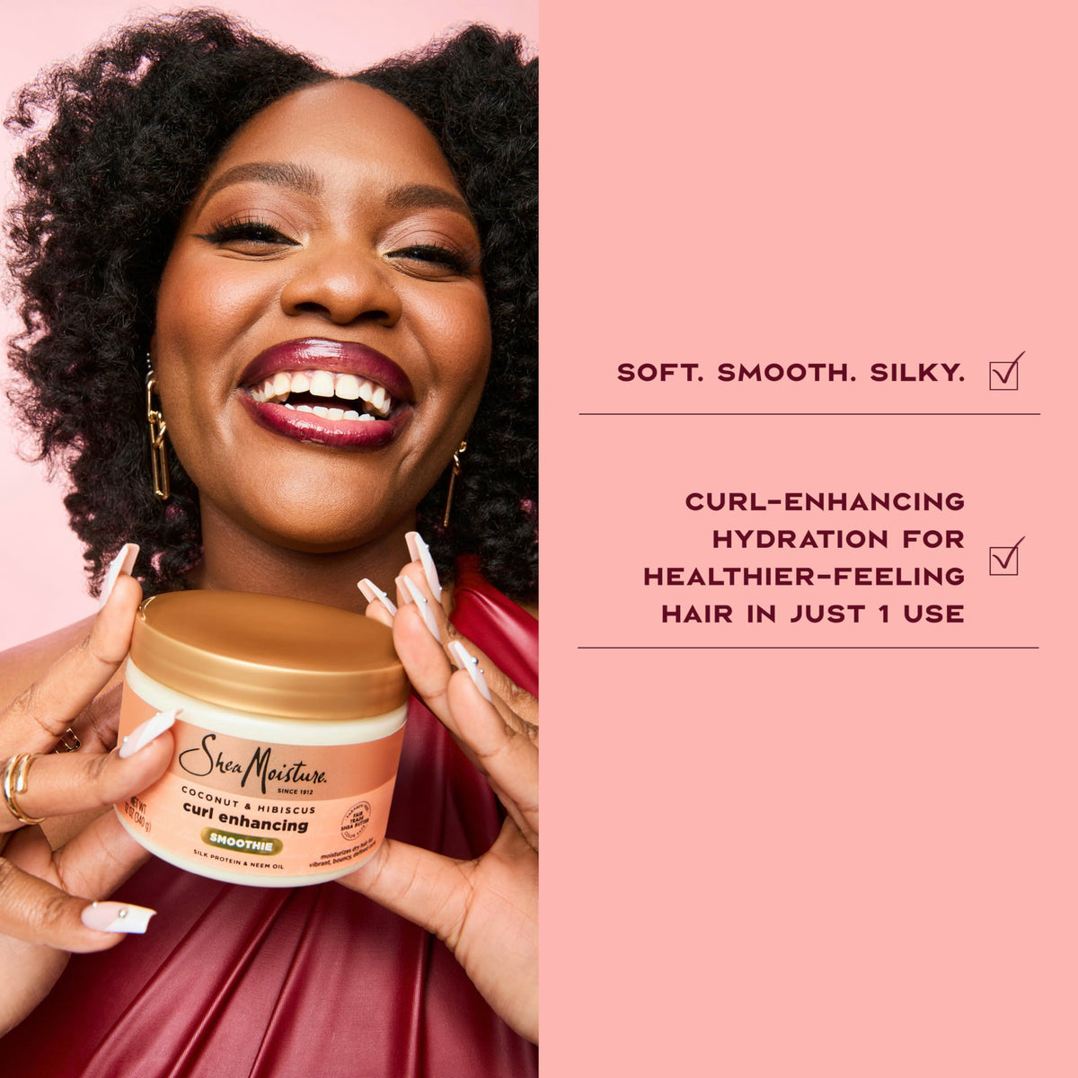 Shea Moisture Curl support Cream in hand application
