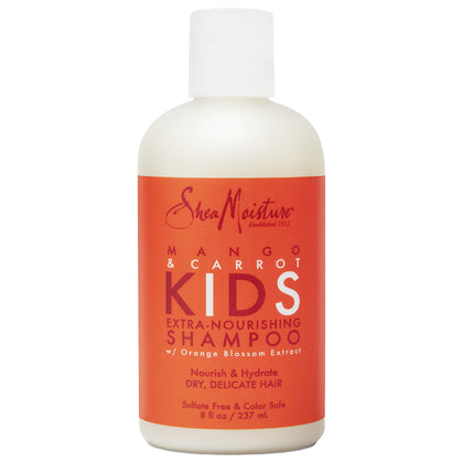 Shea Moisture Kids Mango & Carrot Shampoo 8 oz front view